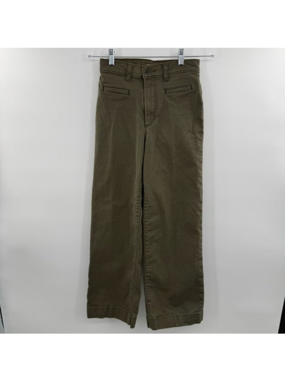 Levi’s Riccage Wide Leg Crop Pants Olive Green High Rise Women’s Size 25 Waist